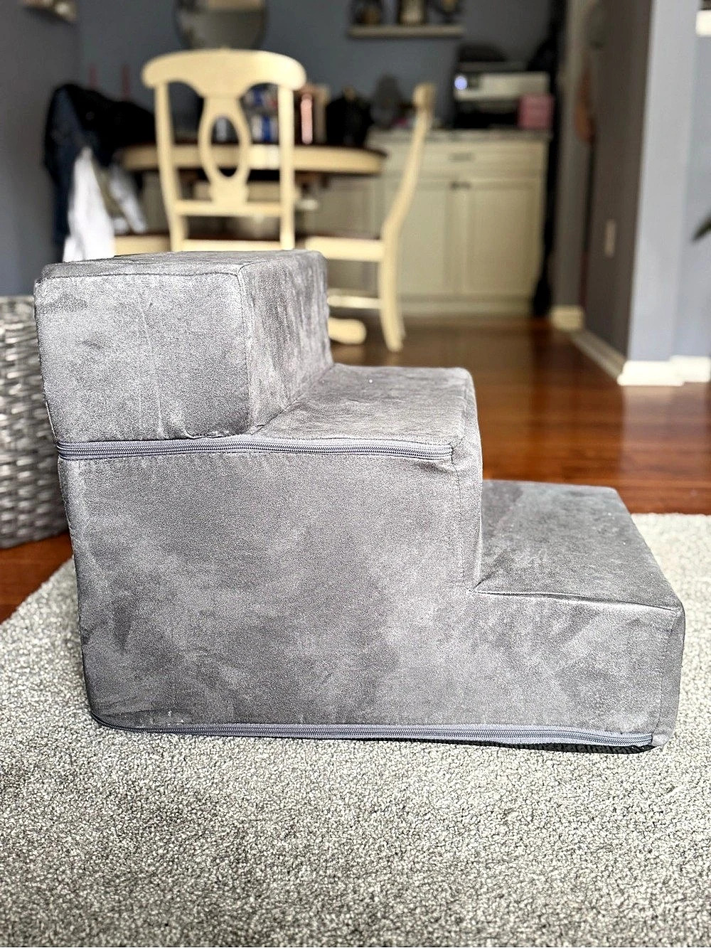 Friends Forever Pet Stairs 3-Step Foam Steps Gray - Picture 3 of 7